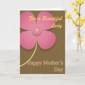 Gelukkig Moederdag Kaart (Gele Bloem)