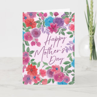 Gelukkig Moederdag Kaart Bloemrijke Wenskaart