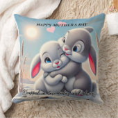 Gelukkig Moederdag Knuffelkonijn Sierkussen (Deken)