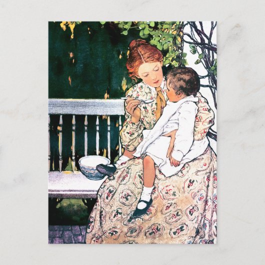 Gelukkig Moederdag.  moeder en kind Briefkaart (Voorkant)