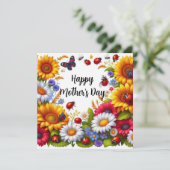 Gelukkig Moederdag Platte Wenskaart Kaart (Staand voorkant)