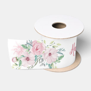 Gelukkig Moederdag Script Roze Pioen Bloemensprays Lint