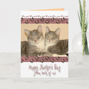 Gelukkig Moederdag van allebei van ons met Katten Kaart