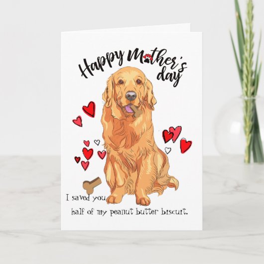 Gelukkig Moederdag van uw Golden retriever Kaart (Voorkant)