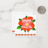 Gelukkig Moederdag Wenskaart Notitiekaartje (Voorkant / Achterkant in situ)