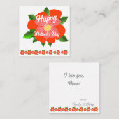 Gelukkig Moederdag Wenskaart Notitiekaartje (Voorkant / Achterkant)