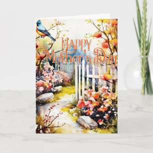 Gelukkig Moederdag Wenskaart - tuin Feestdagen Kaart