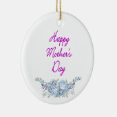 gelukkig moederdag wit keramisch ornament (Rechts)