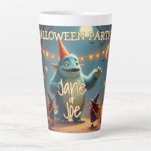 Gelukkig Monster Halloween-feest voor kinderen Latte Mok