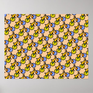 gelukkig motorpatroon poster