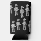 Gelukkig mummies patroon op zwart (Achterkant)