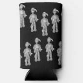 Gelukkig mummies patroon op zwart (Voorkant)