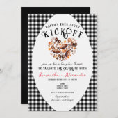 Gelukkig na de aftrap Herfst Tailgate Couples Douc Kaart (Voorkant / Achterkant)