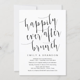 Gelukkig na de brunch, trouw elopement kaart