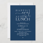 Gelukkig na de lunch Moderne Trouw Elopement Kaart (Voorkant)
