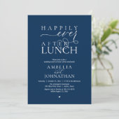 Gelukkig na de lunch Moderne Trouw Elopement Kaart (Staand voorkant)
