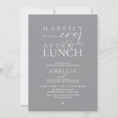 Gelukkig na de lunch Moderne Trouw Elopement Kaart (Voorkant)