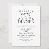 Gelukkig Na het Diner Modern Script Huwelijk Kaart (Voorkant)