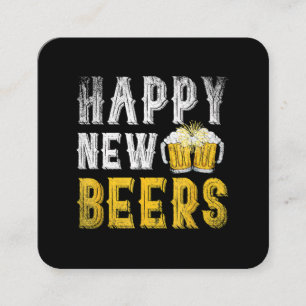 Gelukkig Nieuw Bierfeest Vierkante Visitekaartje