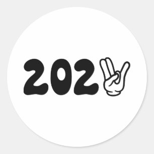 Gelukkig nieuw jaar 2023 ronde sticker