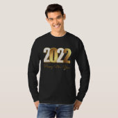 Gelukkig nieuw jaar - gouden bloem t-shirt (Voorkant volledig)