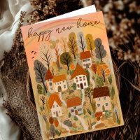 GELUKKIG NIEUW THUIS Herfst Landelijke Dorps Illus