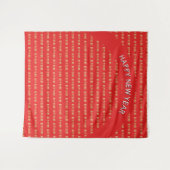 Gelukkig nieuwjaar 新年快乐 wandkleed (Voorkant (horizontaal))