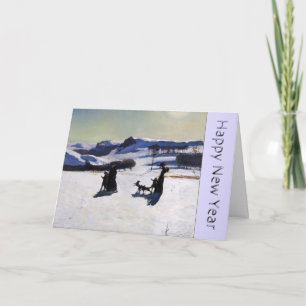 Gelukkig Nieuwjaar 2016 met een Amerikaanse Feestdagen Kaart