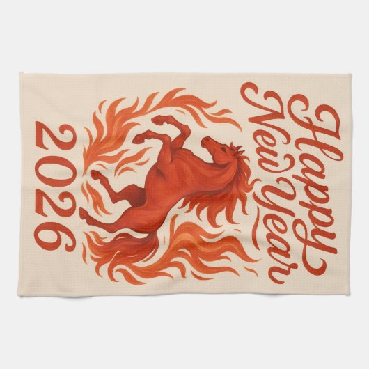 Gelukkig nieuwjaar 2016 theedoek (Horizontaal)