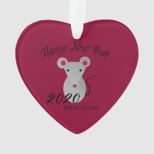 Gelukkig nieuwjaar 2020 Jaar van de Rat Ornament