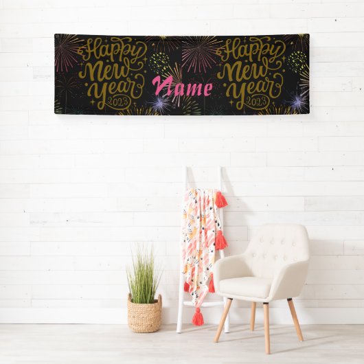 Gelukkig nieuwjaar 2023 Thunder_Cove Spandoek (Insitu)