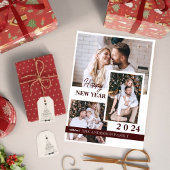 Gelukkig Nieuwjaar 2024 | 4 foto Kerstkaart Kaart