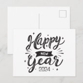 Gelukkig nieuwjaar 2024 briefkaart (Voorkant / Achterkant)