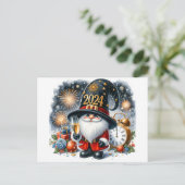 Gelukkig nieuwjaar 2024 briefkaart (Staand voorkant)