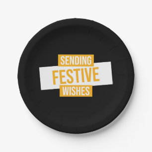 Gelukkig nieuwjaar 2024 - feestelijke wensen verst papieren bordje