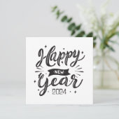 Gelukkig nieuwjaar 2024 kaart (Staand voorkant)