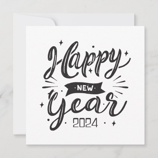 Gelukkig nieuwjaar 2024 kaart (Voorkant)