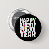 GELUKKIG NIEUWJAAR 2024 Matching Family New Years  Ronde Button 5,7 Cm (Voorkant /achterkant)