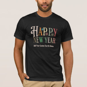 Gelukkig Nieuwjaar 2024 Oud en Nieuw Kleurrijke Re T-shirt
