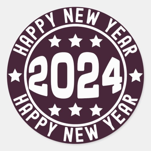 GELUKKIG NIEUWJAAR 2024 Sticker (Voorkant)