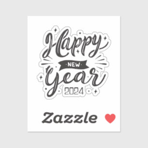 Gelukkig nieuwjaar 2024 sticker