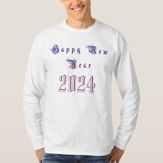 Gelukkig nieuwjaar 2024 t-shirt (Voorkant)