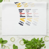 Gelukkig nieuwjaar 2024 theedoek (Gevouwen)