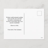 Gelukkig Nieuwjaar 2025 Chic Custom Gold Business Feestdagenkaart (Achterkant)