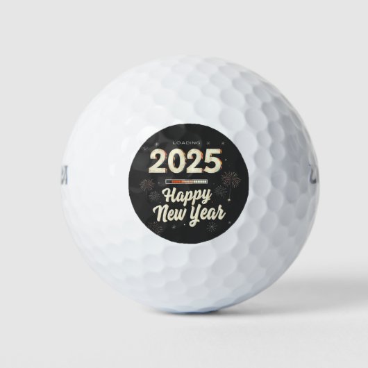 Gelukkig Nieuwjaar 2025 Familie Matching Golfballen (Voorkant)