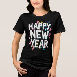 Gelukkig Nieuwjaar 2025 Kleurrijk Graphic T-shirt