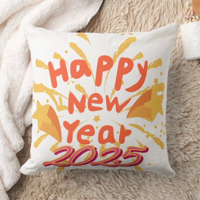 Gelukkig nieuwjaar 2025 kussen (Deken)