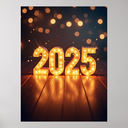 Gelukkig Nieuwjaar 2025 Poster (Voorkant)