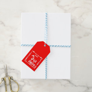 Gelukkig nieuwjaar 2026 cadeaulabel