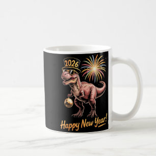Gelukkig Nieuwjaar 2026 Dinosaur Grappige Dino T-s Koffiemok